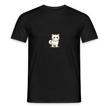 cute kitten - Men's T-Shirt - black - Front - AI Model Male 178 light (178cm)