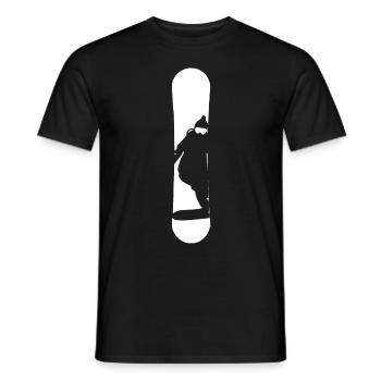 Snowboarding - (16) - Men's T-Shirt - black - Front - AI Model Male 178 light (178cm)