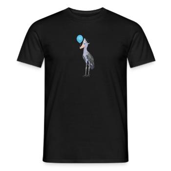 Le bec de la chaussure fête l’anniversaire de l’oiseau - T-shirt homme - noir - Devant - AI Model Male 178 light (178cm)