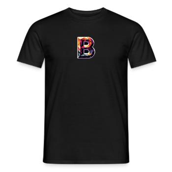 Letter B Polygon Colorful - Men's T-Shirt - black - Front - AI Model Male 178 light (178cm)