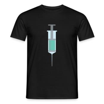 Spritze - Männer T-Shirt - Schwarz - Vorne - AI Model Male 178 light (178cm)