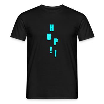 HUP!! - Männer T-Shirt - Schwarz - Vorne - AI Model Male 178 light (178cm)
