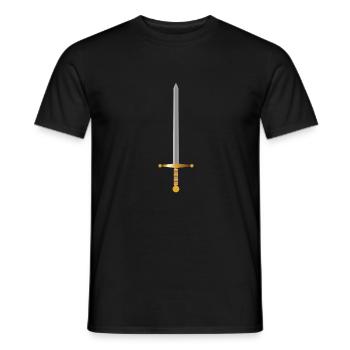 knight ritter sword schwert armor184 - Männer T-Shirt - Schwarz - Vorne - AI Model Male 178 light (178cm)