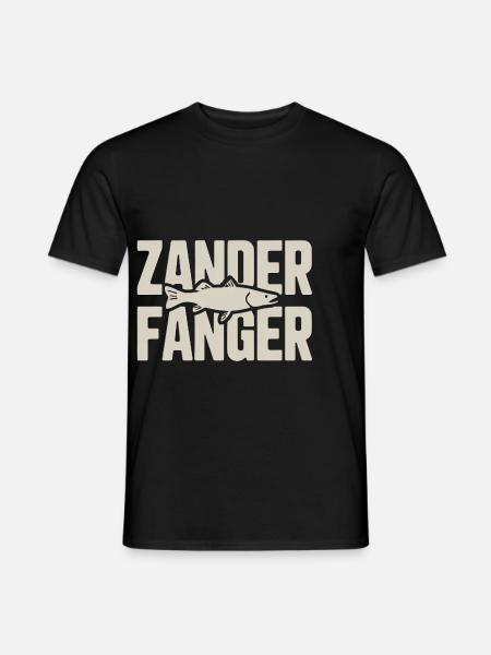 Angler Design Zanderfänger Zanderangeln Fischen - Männer T-Shirt - Schwarz