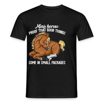 Amateur de chevaux miniatures - T-shirt homme - noir - Devant - AI Model Male 178 light (178cm)