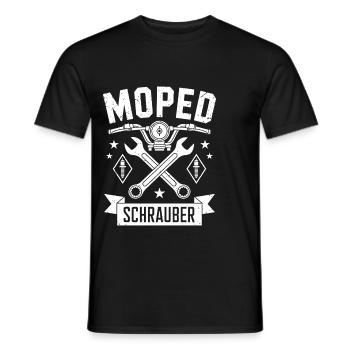 Mécanicien de cyclomoteur - T-shirt homme - noir - Devant - AI Model Male 178 light (178cm)
