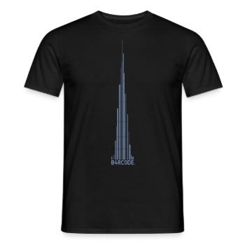 B4RCODE. Dubaï - T-shirt homme - noir - Devant - AI Model Male 178 light (178cm)
