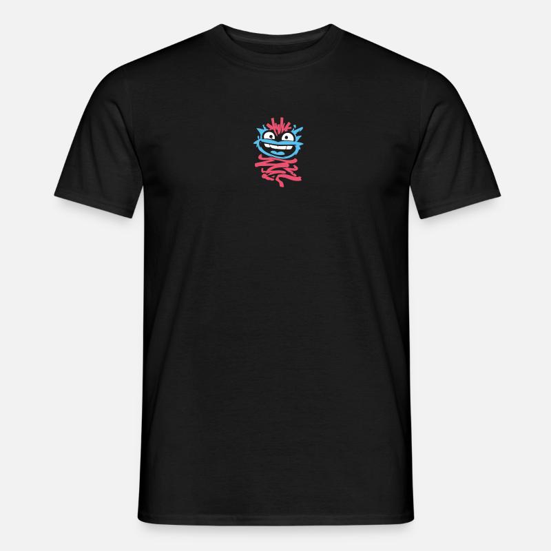 Petits Monstres : Singe punk avec clin d’œil - T-shirt homme - noir