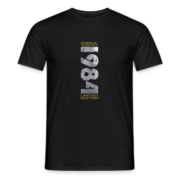 40ème Anniversaire Original Août 1984 Millésime 1984 - T-shirt homme - noir - Devant - AI Model Male 178 light (178cm)
