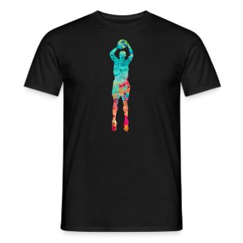 Joueur de basket-ball - Pop Art - T-shirt homme - noir - Devant - AI Model Male 178 light (178cm)