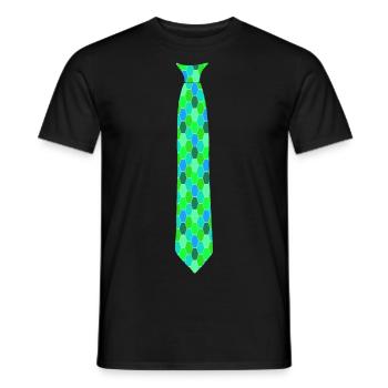 Tie Dots Pattern Colorful Suit - Men's T-Shirt - black - Front - AI Model Male 178 light (178cm)