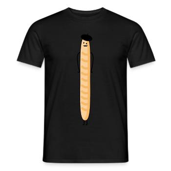 M. Baguette - T-shirt homme - noir - Devant - AI Model Male 178 light (178cm)