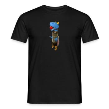 Sklaven Dino - Männer T-Shirt - Schwarz - Vorne - AI Model Male 178 light (178cm)