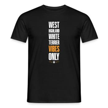 WEST HIGHLAND WHITE TERRIER - Männer T-Shirt - Schwarz - Vorne - AI Model Male 178 light (178cm)