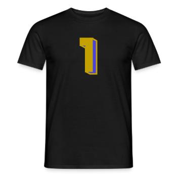 1 - T-shirt homme - noir - Devant - AI Model Male 178 light (178cm)