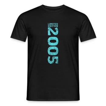 Limited Edition 2005 18. Geburtstag Geschenk - Männer T-Shirt - Schwarz - Vorne - AI Model Male 178 light (178cm)