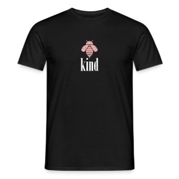 Rosa Bee Kind Biene Be Kind - Männer T-Shirt - Schwarz - Vorne - AI Model Male 178 light (178cm)