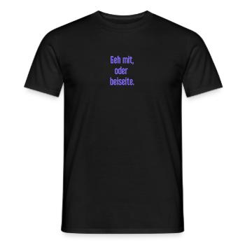 Walk with or aside - Men's T-Shirt - black - Front - AI Model Male 178 light (178cm)