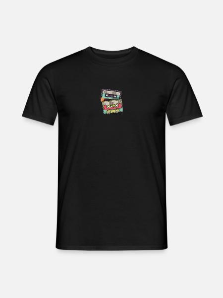 Farbige Retro-Kassetten - Männer T-Shirt - Schwarz