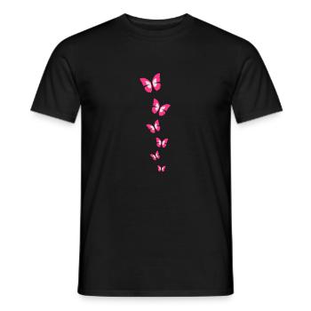 schmetterlinge - Männer T-Shirt - Schwarz - Vorne - AI Model Male 178 light (178cm)