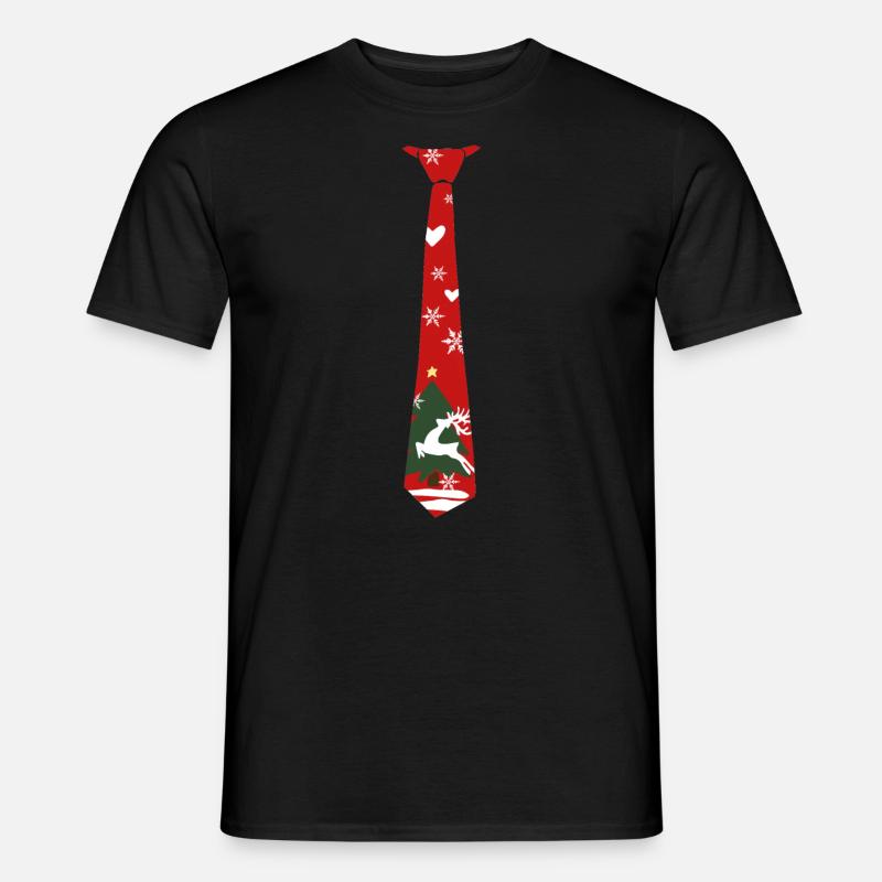 Weihnachtskrawatte Krawatte Weihnachtsgeschenk Fun - Männer T-Shirt - Schwarz