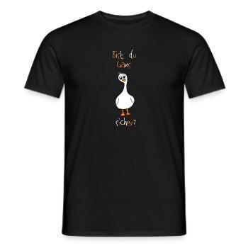 Bist du Gans sicher? lustiger niedlicher Vogel - Männer T-Shirt - Schwarz - Vorne - AI Model Male 178 light (178cm)