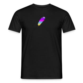 Feather Feeling #1 - Männer T-Shirt - Schwarz - Vorne - AI Model Male 178 light (178cm)