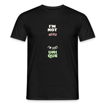 Funny funny Unique cool humor vector - Men's T-Shirt - black - Front - AI Model Male 178 light (178cm)