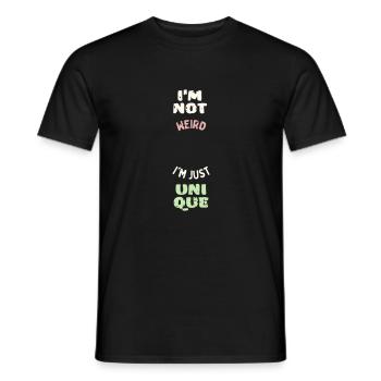 Funny funny Unique cool humor vector - Men's T-Shirt - black - Front - AI Model Male 178 light (178cm)