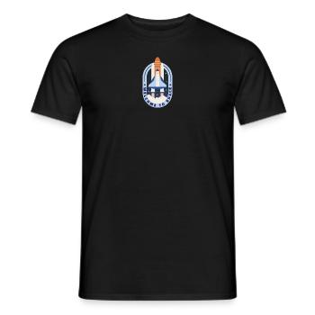 Willkommen im Weltraum Willkommen im Weltraum Gesc - Männer T-Shirt - Schwarz - Vorne - AI Model Male 178 light (178cm)