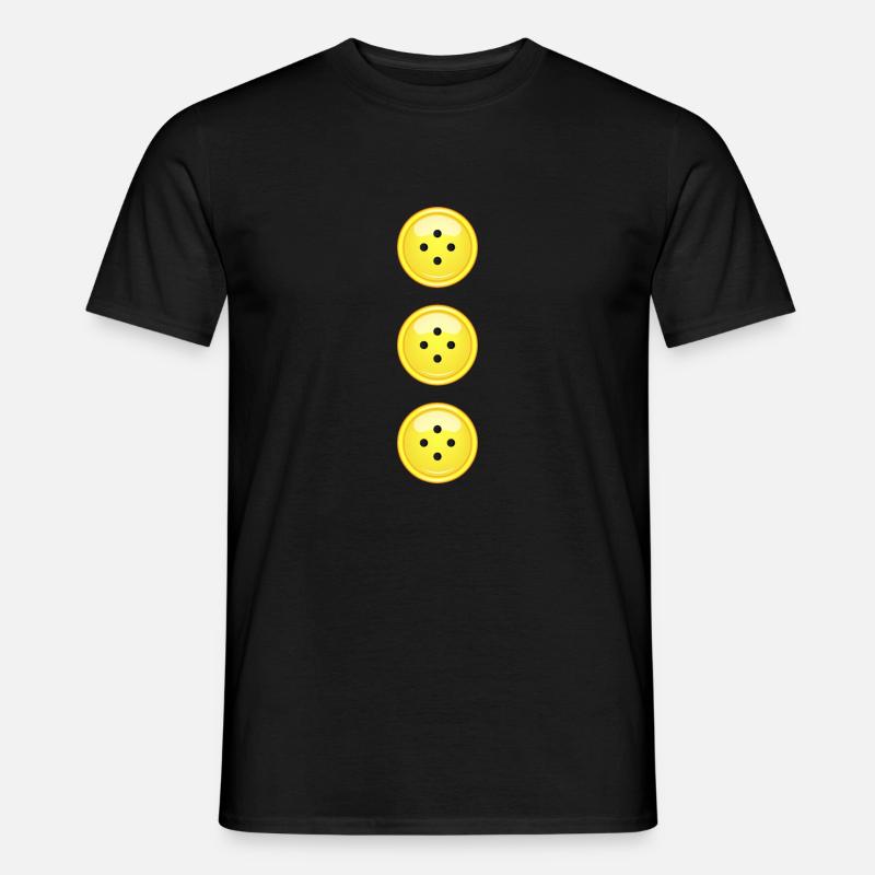 farbige Knöpfe gelb Knopf Button extravagante Mode - Männer T-Shirt - Schwarz