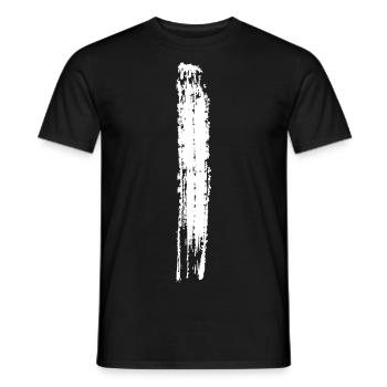Brush Stroke - White - Männer T-Shirt - Schwarz - Vorne - AI Model Male 178 light (178cm)