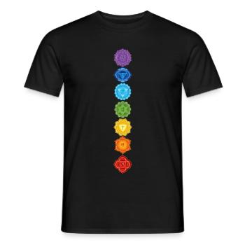CHAKRAS - Men's T-Shirt - black - Front - AI Model Male 178 light (178cm)