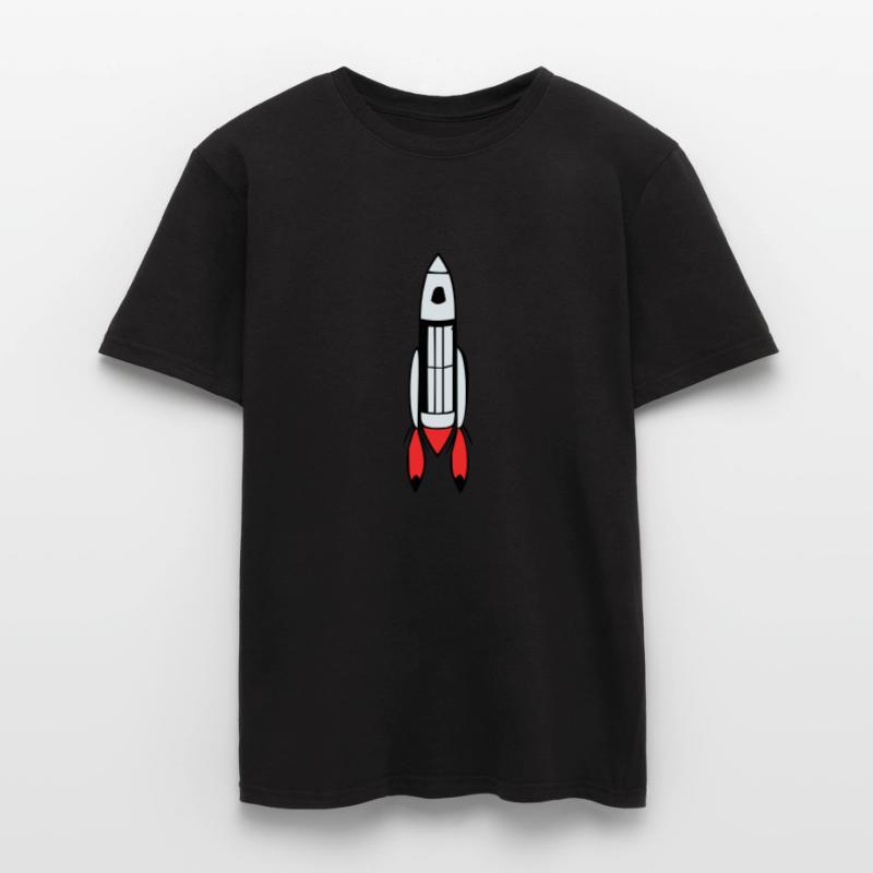 Vecteur de vol spatial spatial de fusée spatiale T-shirt homme