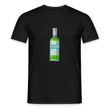 Pfefferminz Likör Pfeffi Vatertag Sauf - Männer T-Shirt - Schwarz - Vorne - AI Model Male 178 light (178cm)