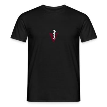V Veterinär Natter Aesculapstab Dr - Vet - Männer T-Shirt - Schwarz - Vorne - AI Model Male 178 light (178cm)