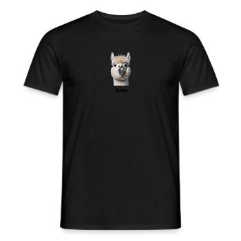 Ein lustiges Lama sagt Gudee - Männer T-Shirt - Schwarz - Vorne - AI Model Male 178 light (178cm)