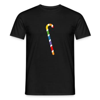Regenbogen Zuckerstange LGBT lgbtqi queer - Männer T-Shirt - Schwarz - Vorne - AI Model Male 178 light (178cm)