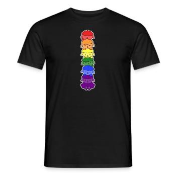LGBT+ Flagge Schaf Design für LGBT+ Menschen - Männer T-Shirt - Schwarz - Vorne - AI Model Male 178 light (178cm)