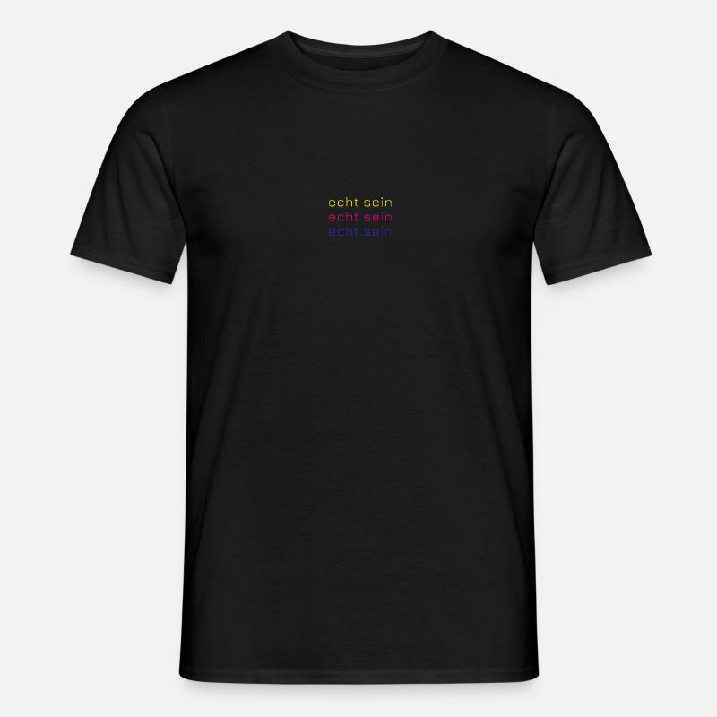 echt sein 3x - Männer T-Shirt - Schwarz