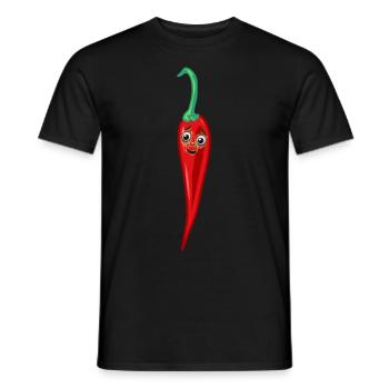 Piment pepperoni chefs de cuisine chef - T-shirt homme - noir - Devant - AI Model Male 178 light (178cm)