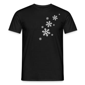snowflakes - Männer T-Shirt - Schwarz - Vorne - AI Model Male 178 light (178cm)