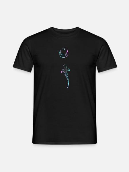 Maori Shark Moon Tattoo - Gift Idea - Men's T-Shirt - black