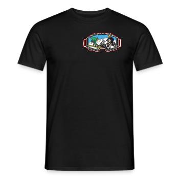 Le VTT et le snowboard sont un excellent sport de montagne - T-shirt homme - noir - Devant - AI Model Male 178 light (178cm)