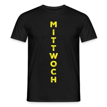 Wednesday - yellow - Men's T-Shirt - black - Front - AI Model Male 178 light (178cm)