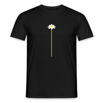Petite Fleur Marguerite Blanche Décorative Belle Nature - T-shirt homme - noir - Devant - AI Model Male 178 light (178cm)
