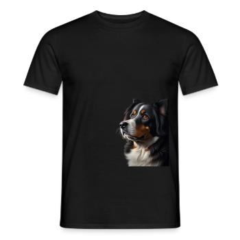 Dog - Männer T-Shirt - Schwarz - Vorne - AI Model Male 178 light (178cm)