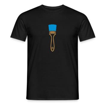 pinceau peintre peinture - T-shirt homme - noir - Devant - AI Model Male 178 light (178cm)
