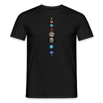 Solar system - Men's T-Shirt - black - Front - AI Model Male 178 light (178cm)