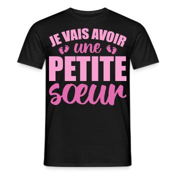 Ich werde eine kleine Schwester haben - Männer T-Shirt - Schwarz - Vorne - AI Model Male 178 light (178cm)